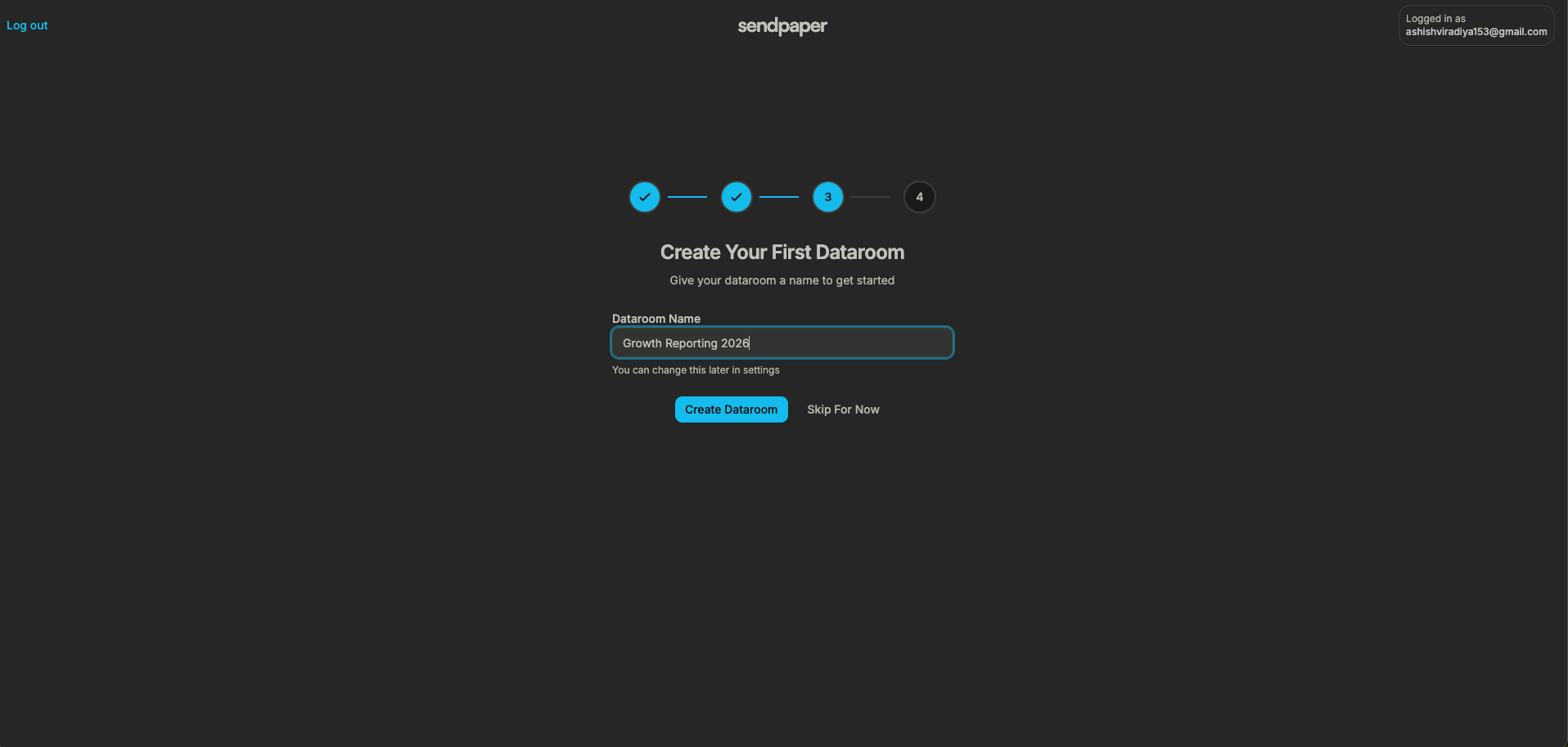 Erste Data Room nach Trial-Start anlegen
